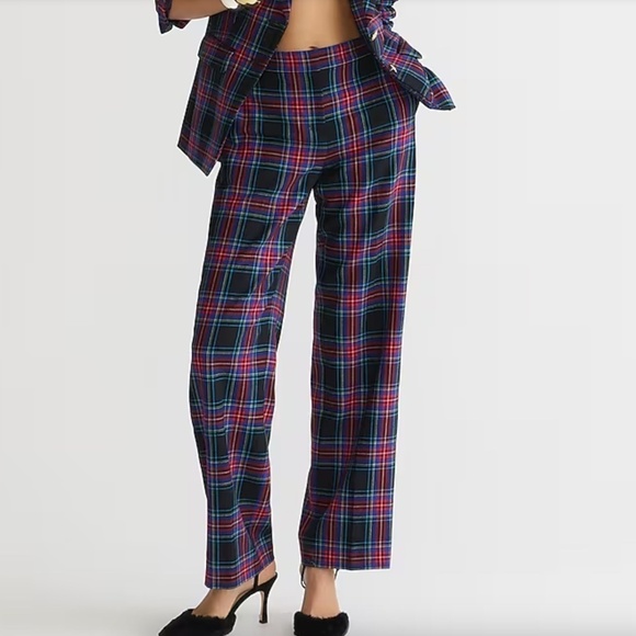 J. Crew Pants - NEW J. Crew Sydney wide leg Stewart tartan plaid pant, 2, GD975